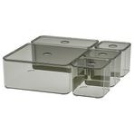 IKEA VISSLAAN kutu seti gri