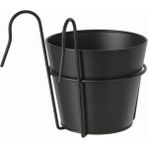 Ikea Vıtlök Çiçeklik, Antrasit, 15 Cm, Iç-Dış Mekan - Siyah