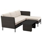 IKEA VITTSKAR bahçe köşe oturma grubu koyu gri - 69591255
