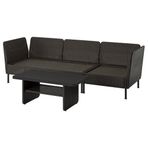 IKEA VITTSKAR bahçe oturma grubu koyu gri - 39591153