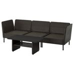 IKEA VITTSKAR bahçe oturma grubu koyu gri - 79591151