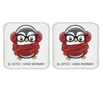 İki ADET ATKILI PENGUEN CEP SOBASI,EL ISITICI,SICAK SU TORBASI PVC 10x9,5cm