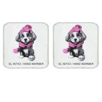 İki ADET KIRMIZI BERELİ KÖPEK CEP SOBASI,EL ISITICI,SICAK SU TORBASI PVC 10x9,5cm