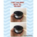 İki Bobin Tel .. 1Mm 50 metre çelik tel
