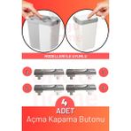 Iki Bölmeli Çamaşır Sepeti, Motek Uyumlu, Açma Kapama, 4 Adet - Seçenek 1 - Altın