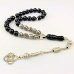 İki İsim Yazılı Kişiye Özel Metal Kazaz Püskül Oltu Tesbih