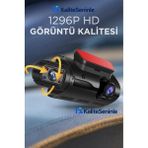 Iki Kameralı Araç Içi Ekranlı, Gece Görüşlü ve G-Sensörlü 1296P Kamera - Ceviz