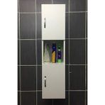 Iki Kapaklı Bölmeli Beyaz Duvara Monte Çok Amaçlı Banyo Dolabı