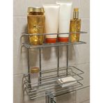 İki Katlı Banyo Rafı Paslanmaya Karşı Dirençli Dayanıklı Metal (28 x 30)