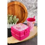 Iki Katli Beslenme Kutusu+Pipetli Bardak 400 Ml.