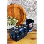 Iki Katli Bolmeli Beslenme Kutusu+Pipetli Bardak 400 Ml.