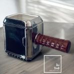 İki Yedi Konsept Thor'un Çekici Mjolnir Figürlü Kupa Bardak – Marvel Temalı Porselen Süper Kahraman Hediyelik - Gri - 1 Adet