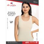 İki Yıldız 997 Beyaz Kalın Askılı Likralı Kadın Atlet