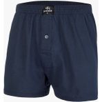 İki Yıldız Büyük Beden %100 Pamuklu Penye Boxer - Lacivert - 3XL