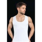 İki Yıldız Erkek Ribana Atlet 6'lı Paket Beyaz %100 Pamuk 05 - 2XL
