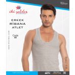 İki Yıldız Ribana 05 Gri %100 Pamuk Erkek Atlet