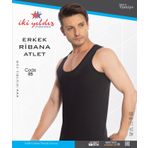 İki Yıldız Ribana 05 Siyah %100 Pamuk Erkek Atlet