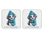 İkiADET MAVİ BERELİ KÖPEK CEP SOBASI,EL ISITICI,SICAK SU TORBASI PVC 10x9,5cm
