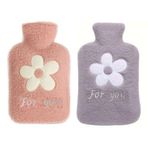 İkiADET SICAK SU TORBASI PELUŞ PAPATYA DESENLİ 21x13,5x2cm 500 ml