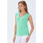 İKİLER V Yaka Kolsuz Bluz 026-1002