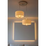 Ikili Beton Görünümlü Oval Avize Sarkıt Mutfak Salon Oturma Odası Ofis Için Aydınlatma - Beyaz