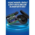 Ikili Bluetooth Kulaklık Dijital Göstergeli Uzun Pil Ömrü Yüksek Ses Kaliteli Midastech - Çok Renkli