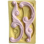 İkili Elit Figürlü Dekoratif Kenar Silikon Pasta-Kokulu-Taş Ve Sabun Kalıbı 13x3,5x1 cm