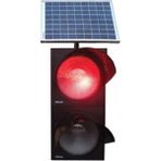 Ikili Güneş Enerjili Flaşör, Solar Çakar Lamba 300 mm - Kırmızı - Sarı