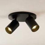 ikili modern led avize panasonıc led ampullü hareketli siyah metal gövde avize MYL00351039