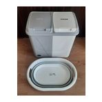 Ikili Set - Bolmeli 60 Lt Kirli Camasir Sepeti Ve Katlanir Camasir Sepeti 2Li 30 30