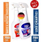 Ikili Set - Leke Çıkarıcı Sprey ve Banyo Mutfak Temizleyici Sprey Oxi Güç 750ML - 750 ml