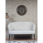 İkili Teddy Siyah Boyalı Telli Ayak Çay Seti Koltuk İkili Berjer , Balkon, Salon, Ofis Krem Renk 40,5 Boyut/Ebat