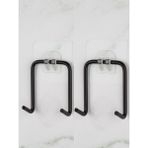 Ikili Yapışkanlı Çift Kancalı Banyo Mutfak Askısı Metal Askılık Duvar Askı Organizer