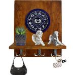 Ikizler Burcu Ahşap Kapı Yanı Anahtarlık Askılık 42×33