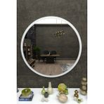 İkizler Çeyiz Merlin Beyaz Dekoratif Konsol Aynası Yuvarlak Suntalam Çerçeve ile 60 cm