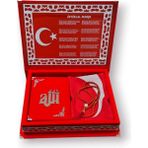 İklim Hediyelik Türk Bayraklı Tesbih ve Bayrak Hediyeli Çanta Boy Kurani Kerim