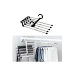 İklimStore Hareketli Dolap İçi Pantolon Kravat Şal Askı Sistemi Düzenleyici Katmanlı Askılık Organizer (5131)