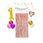 ikm balon Doğum Günü Set 1 Yaş Rose