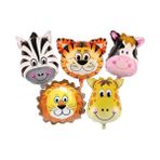 Ikm Balon Safari Serisi Hayvanlar Temalı Folyo Balon 5 Li Set