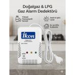 Ikon Doğalgaz ve Lpg Gaz Alarm Cihazı ve Dedektörü – Ce Belgeli, Yüksek Hassasiyetli - 8,5cm *4,5cm *11 cm