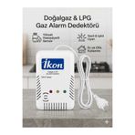 İkon Doğalgaz Ve Lpg Gaz Alarm Cihazı Ve Dedektörü – CE Belgeli, Yüksek Hassasiyetli