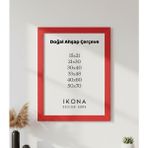 İkona Design Studio Doğal Ahşap Poster Çerçevesi | Ahşap Çerçeve |poster Çerçevesi | Modern Stil Minimal Duvar Dekoru - Kırmızı - 10 x 15