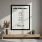 İkona Design Studio Doğal Ahşap Poster Çerçevesi | Ahşap Çerçeve |poster Çerçevesi | Modern Stil Minimal Duvar Dekoru - Siyah - 30 x 40