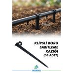 İkonya Sulama Damlama Sulama Boru Sabitleme Kazığı 26 cm Uzun Klipsli Plastik 50 Adet