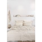 İkra Çift Kişilik Nevresim Takımı %100 Organik Pamuk Dokuma Krem-Bej 200x220 Cm