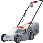 Ikra Elektro Çim Biçme Makinesi Ierm 1638 U, Grasfangbox 45 L, kesme genişliği 38 cm, kesim yüksekliği 5-kat yüksekliği ayarlanabilir 25 – 65 mm