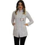 İkra Forma Hakim Yaka Kadın Orta Boy - Uzun Kol Doktor Önlüğü , Öğretmen Önlüğü , Hastane Forması , Beyaz Önlük - XS
