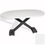 İks Masa Esb Oval (94X146 - Werzalit, Allzalit Yada Wermodin Tabla) - Beyaz