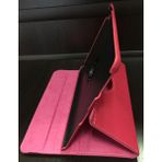İksir Apple iPad 2 Kanvas Kumaş 360° Dönebilen Lüx Tablet Kılıfı - Kırmızı