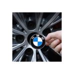 İKTUNING BMW LOGO ALÜMİNYUM GÜMÜŞ KENARLI 56 MM JANT GÖBEK STICKER